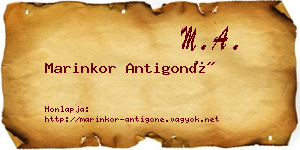 Marinkor Antigoné névjegykártya